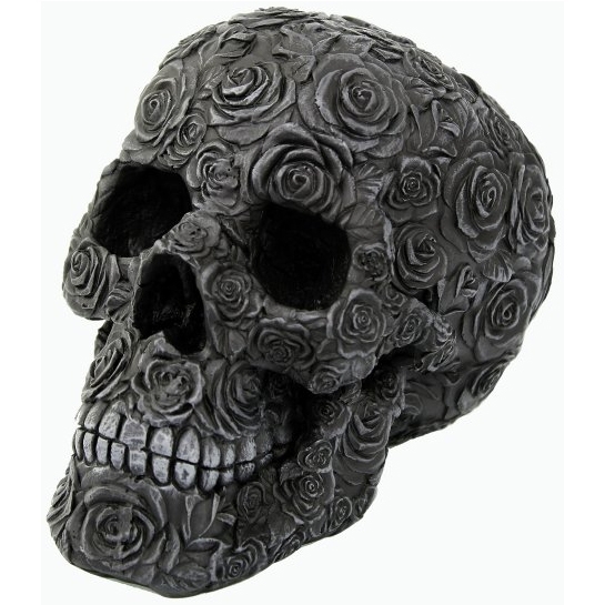 Crâne "Black Rose Death" / statuettes Gothiques