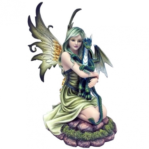 Fée "Azelya" avec Dragonnet / Toutes les Figurines de Fées