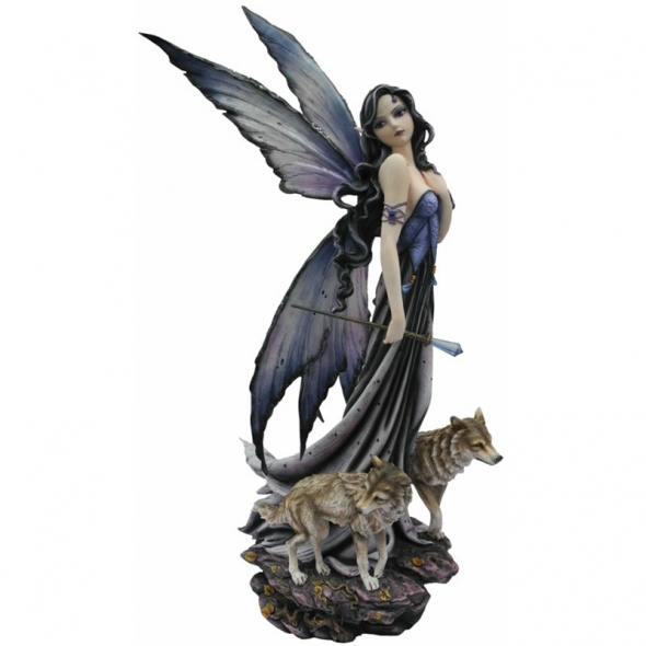 Fée Géante avec loups "Aria" / Toutes les Figurines de Fées