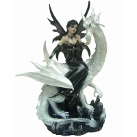 figurine de fée avec dragon NP366O