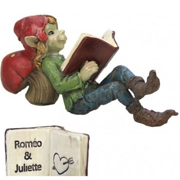 Pixie avec livre "Roméo et Juliette" / Statuettes Pixies