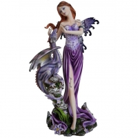 grande figurine fée avec dragon clara