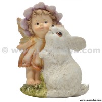 figurine de fée charlotte avec lapin