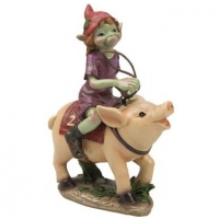 Figurine Pixie sur Cochon