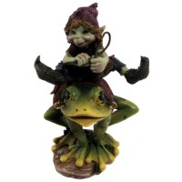 Figurine Pixie sur grenouille de course
