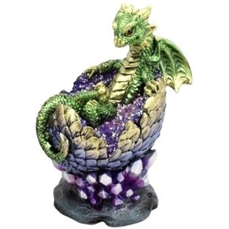 Dragon vert dans oeurf géode / Toutes les Figurines de Dragons