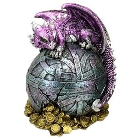 Dragon violet sur boule trésor / Nouveautés