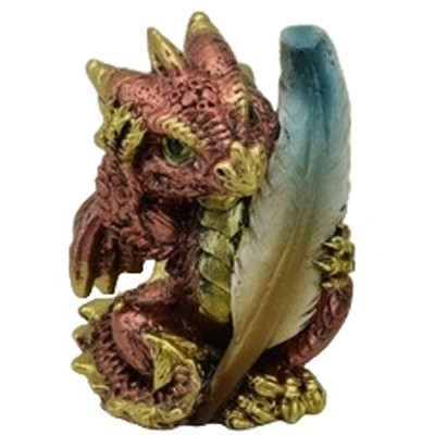 Dragon rouge avec plume / Toutes les Figurines de Dragons