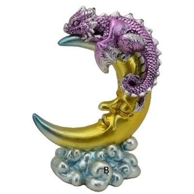 Dragon rose sur lune / Toutes les Figurines de Dragons