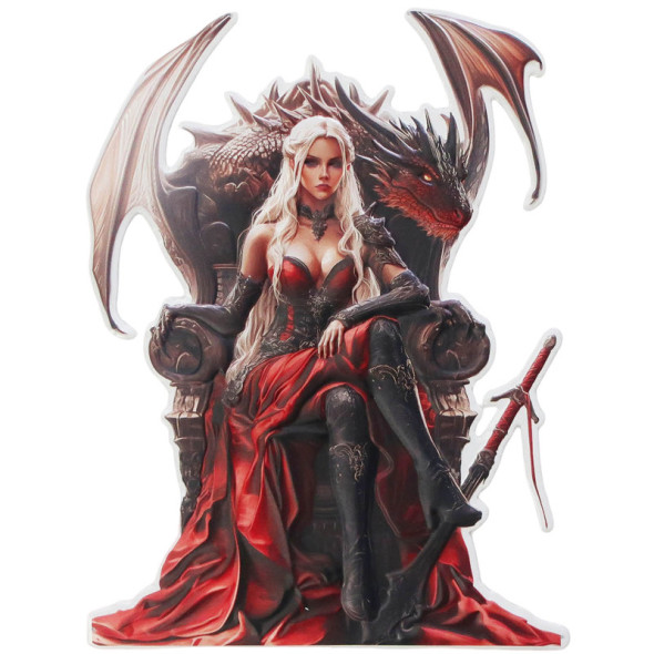 Grande plaque métal relief "Elfe et Dragon" / Décorations Murales Féeriques