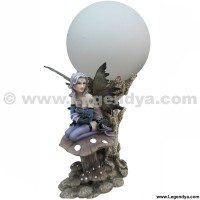 Champignon Fée Dragon Sur Lampe Avec Bleue MzGjqUpLVS
