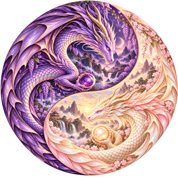 Magnet G&eacute;ant Dragons Yin Yang / Magnets Dragons