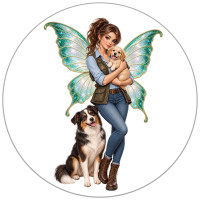 Magnet G&eacute;ant F&eacute;e Elveuse de Chiens A