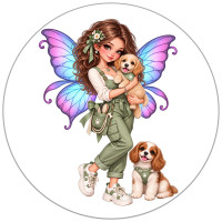 Magnet G&eacute;ant F&eacute;e Elveuse de Chiens B