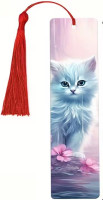 Marque-page en bois Chat