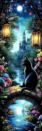 Marque-Page Chat "Black Night Cat #2" / Marque-Pages Chats
