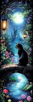 Marque-Page Chat Black Night Cat #3