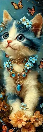 Marque-Page Chat "Enchanting Cat #3" / Marque-Pages Féeriques