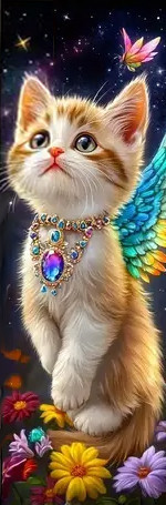 Marque-Page Chat "Enchanting Cat #4" / Marque-Pages Féeriques