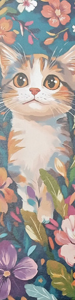 Marque-Page Chat avec fleurs / Marque-Pages Chats