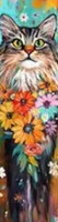 Marque-Page Chat avec fleurs