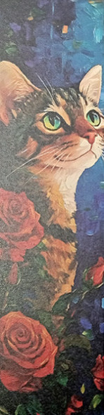 Marque-Page Chat avec fleurs / Marque-Pages Chats