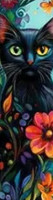 Marque-Page Chat avec fleurs