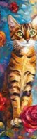 Marque-Page Chat avec fleurs