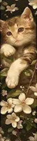 Marque-Page Chat avec fleurs