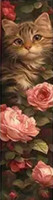 Marque-Page Chat avec fleurs