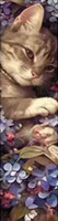 Marque-Page Chat avec fleurs
