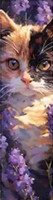 Marque-Page Chat avec fleurs