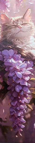 Marque-Page Chat avec fleurs / Marque-Pages Chats