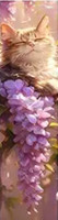 Marque-Page Chat avec fleurs