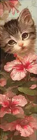 Marque-Page Chat avec fleurs