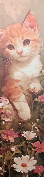 Marque-Page Chat avec fleurs / Marque-Pages Chats