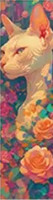 Marque-Page Chat avec fleurs