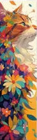 Marque-Page Chat avec fleurs