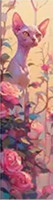 Marque-Page Chat avec fleurs