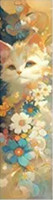 Marque-Page Chat avec fleurs