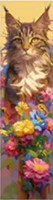 Marque-Page Chat avec fleurs