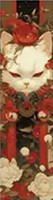 Marque-Page Chat avec fleurs