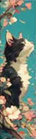 Marque-Page Chat avec fleurs