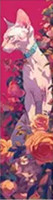 Marque-Page Chat avec fleurs