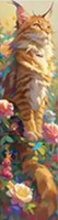 Marque-Page Chat avec fleurs