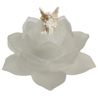 Mini F&eacute;e Fleur de Lotus Verre Blanc 12094-24901