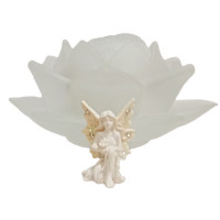 Mini F&eacute;e Fleur de Lotus Verre Blanc 12094-24901
