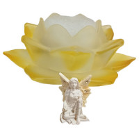 Mini F&eacute;e Fleur de Lotus Verre Jaune 12091-24901