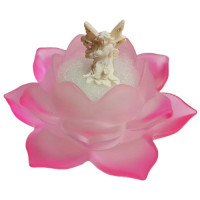 Mini F&eacute;e Fleur de Lotus Verre Rose 12096-24901
