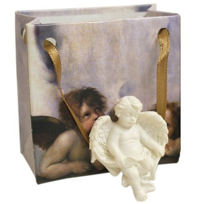 Mini Figurine de Chérubin + Sac / Statuettes Anges